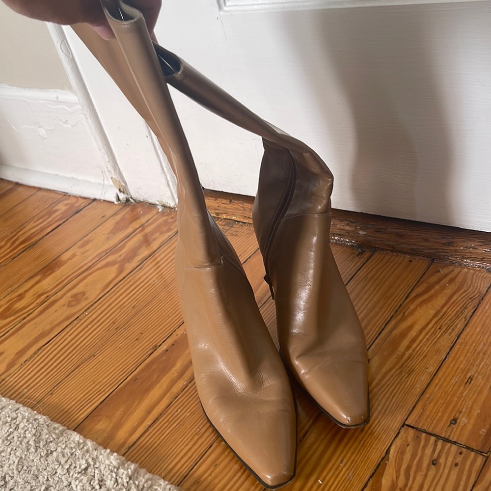Beige Stuart Weitzman High Boots